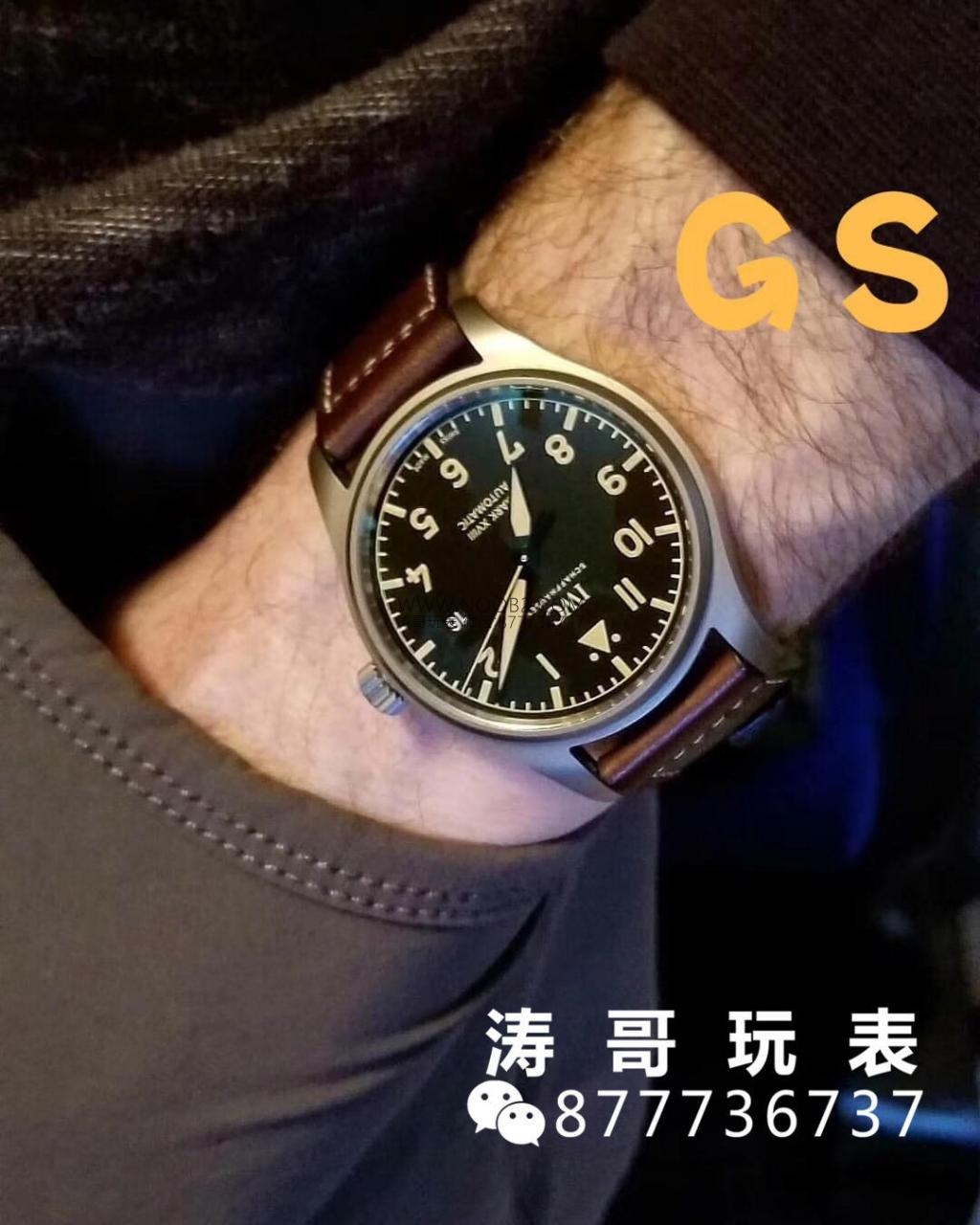 Retro titanyum GS Factory IWC Pilot serisi Mark 18 IW327006 saatinin orijinalle karşılaştırmalı incelemesi — 2. fotoğraf