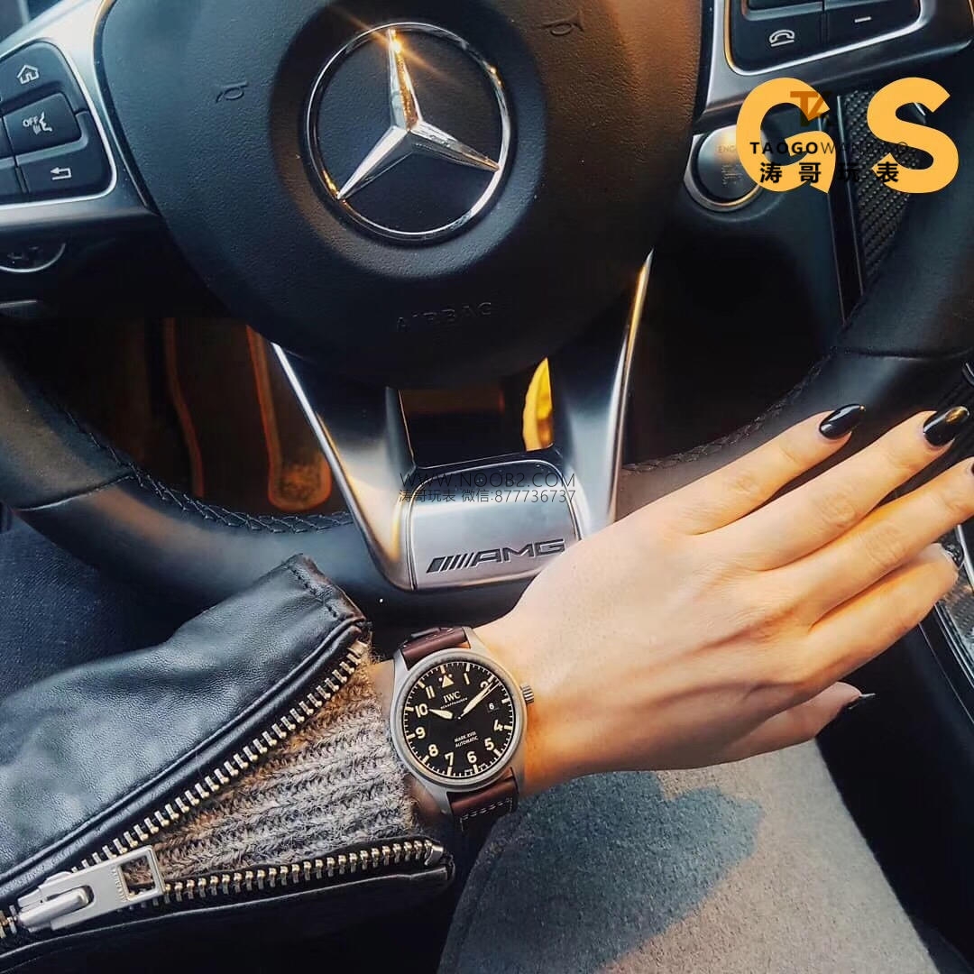 Retro titanyum GS Factory IWC Pilot serisi Mark 18 IW327006 saatinin orijinalle karşılaştırmalı incelemesi — 24. fotoğraf