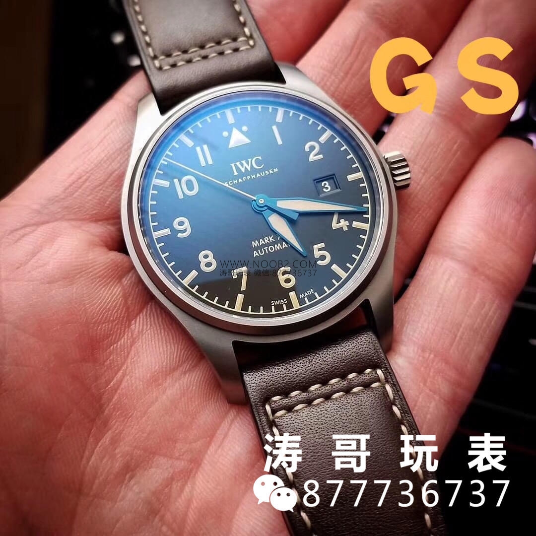 Retro titanyum GS Factory IWC Pilot serisi Mark 18 IW327006 saatinin orijinalle karşılaştırmalı incelemesi — 25. fotoğraf