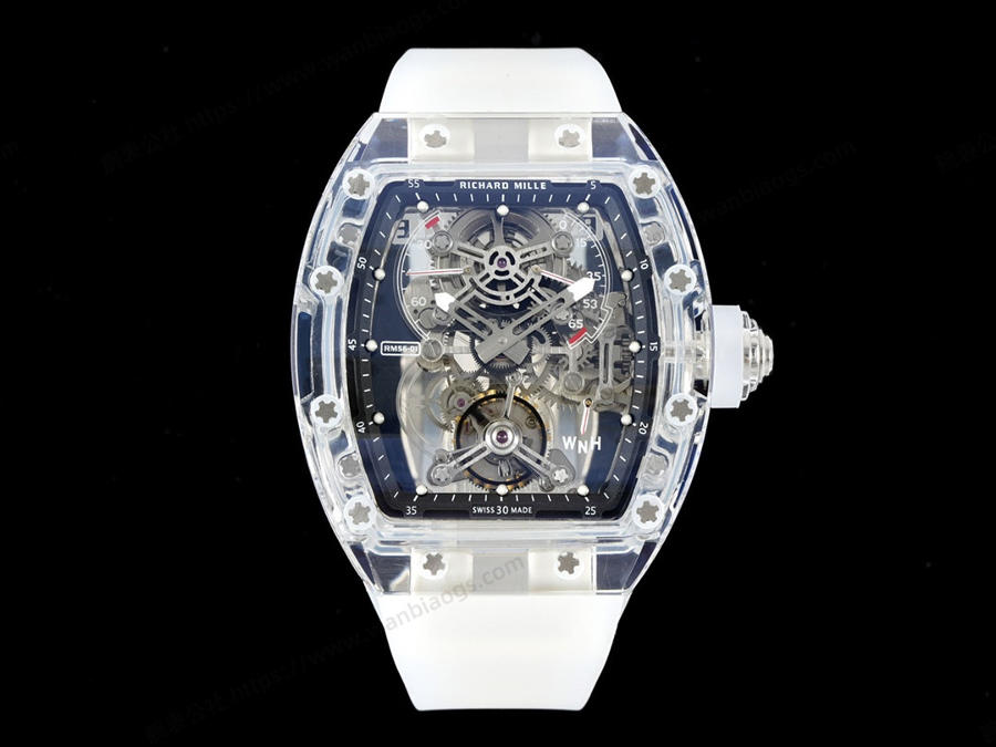 Richard Mille RM56-01 5601 şeffaf kasa (mavi) tourbillon saat incelemesi — 1. fotoğraf