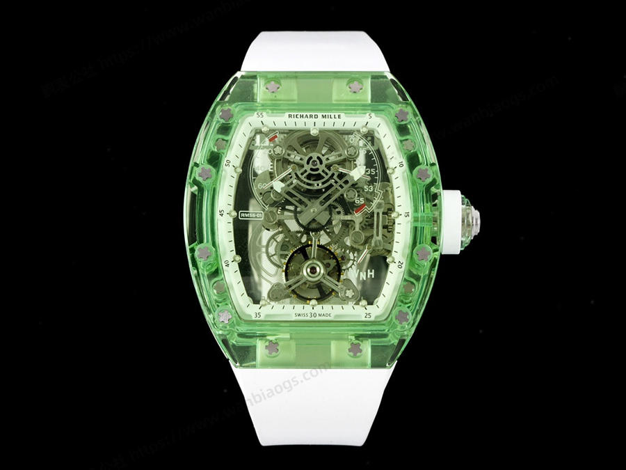 Richard Mille RM56-01 5601 Şeffaf Kasa (Yeşil) Tourbillon Saat İncelemesi — 1. fotoğraf
