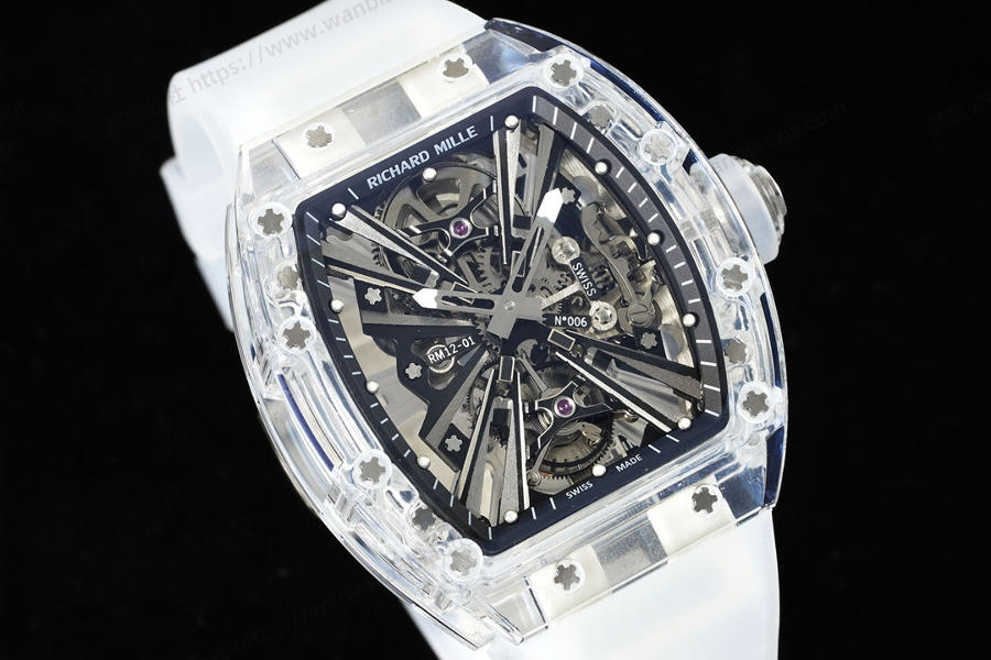 RM Factory Richard Mille RM12-01 Tourbillon Safir Şeffaf Versiyon Kol Saati İncelemesi — 2. fotoğraf