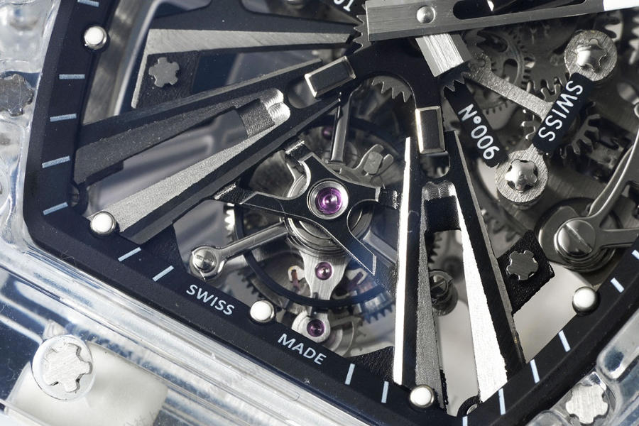 RM Factory Richard Mille RM12-01 Tourbillon Safir Şeffaf Versiyon Kol Saati İncelemesi — 4. fotoğraf