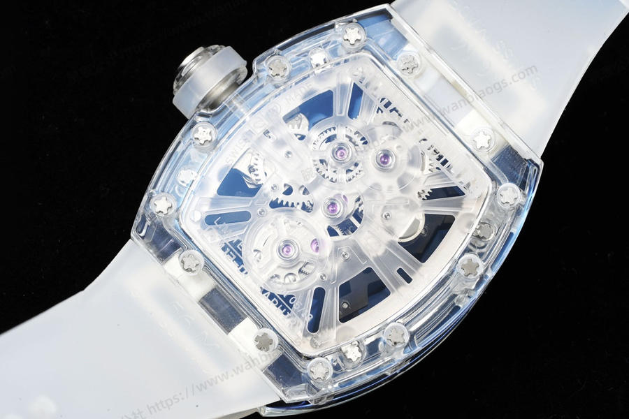 RM Factory Richard Mille RM12-01 Tourbillon Safir Şeffaf Versiyon Kol Saati İncelemesi — 9. fotoğraf