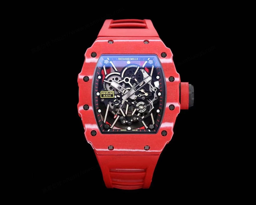 RMX Factory Richard Mille RM35-02 Karbon Fiber Kırmızı Şeytan Kol Saati — 8. fotoğraf