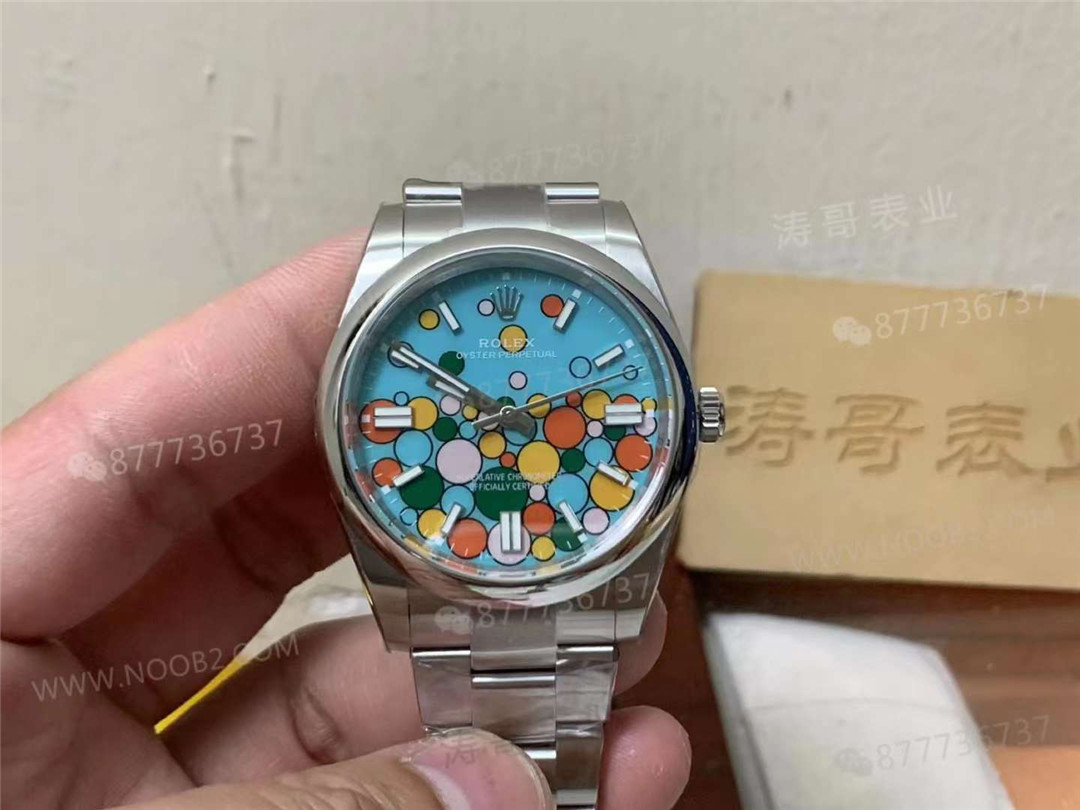 Rolex'in yeni Oyster Perpetual renkli balon kadranlı modeli: EW Factory mı KRF Factory mi daha iyi yapmış? — 2. fotoğraf