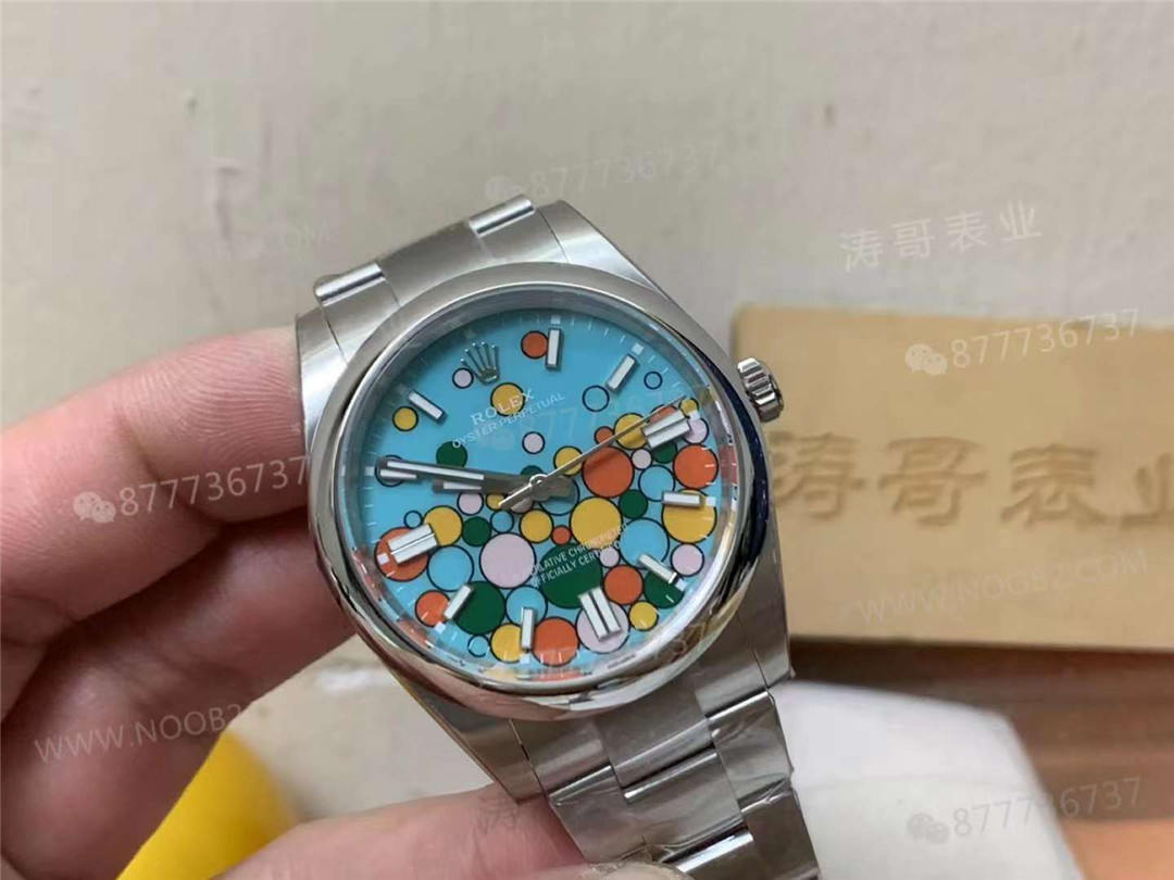 Rolex'in yeni Oyster Perpetual renkli balon kadranlı modeli: EW Factory mı KRF Factory mi daha iyi yapmış? — 4. fotoğraf