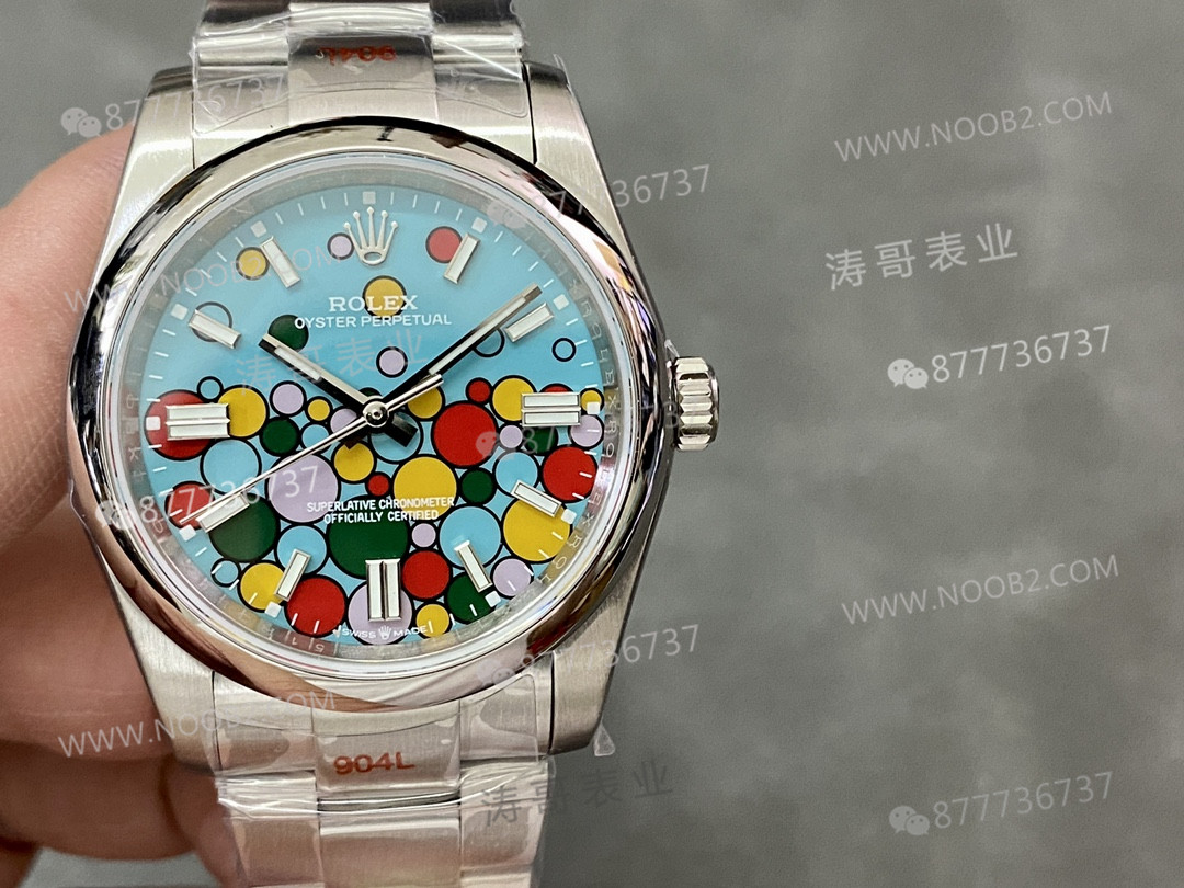 Rolex'in yeni Oyster Perpetual renkli balon kadranlı modeli: EW Factory mı KRF Factory mi daha iyi yapmış? — 11. fotoğraf