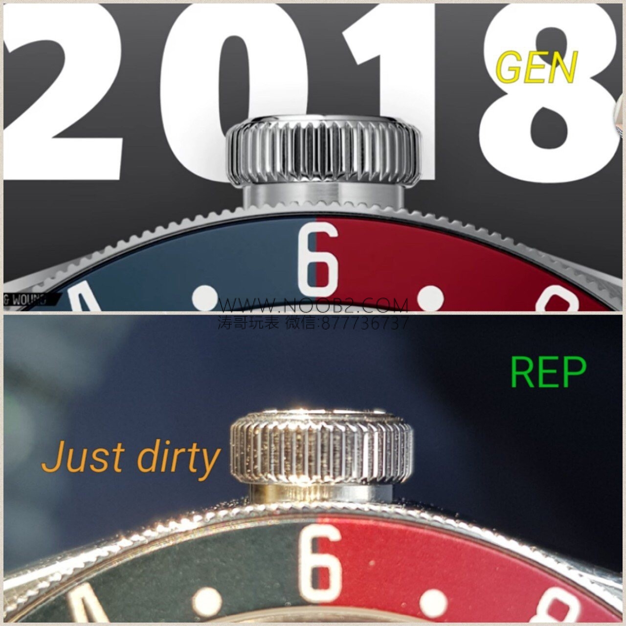 Saat dostumuzun paylaşımı: ZF Factory Tudor Black Bay kırmızı-mavi cola bezel M79830 Greenwich GMT Basel World 2018 replika saat - orijinal karşılaştırmalı incelemesi — 11. fotoğraf