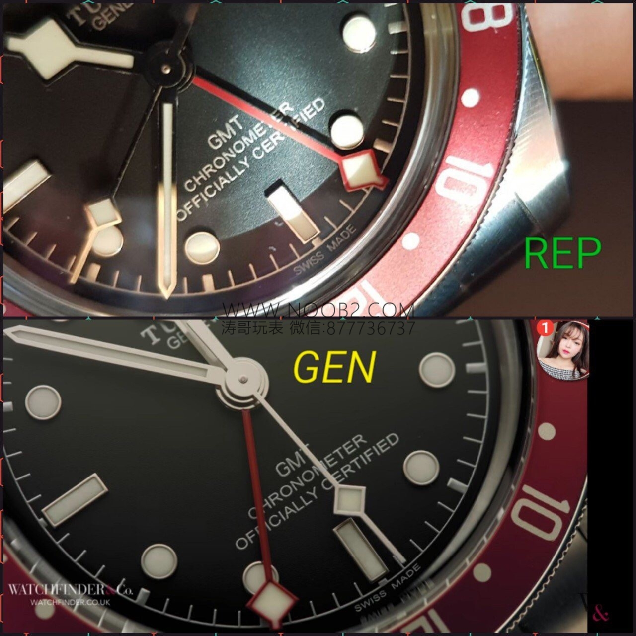 Saat dostumuzun paylaşımı: ZF Factory Tudor Black Bay kırmızı-mavi cola bezel M79830 Greenwich GMT Basel World 2018 replika saat - orijinal karşılaştırmalı incelemesi — 13. fotoğraf
