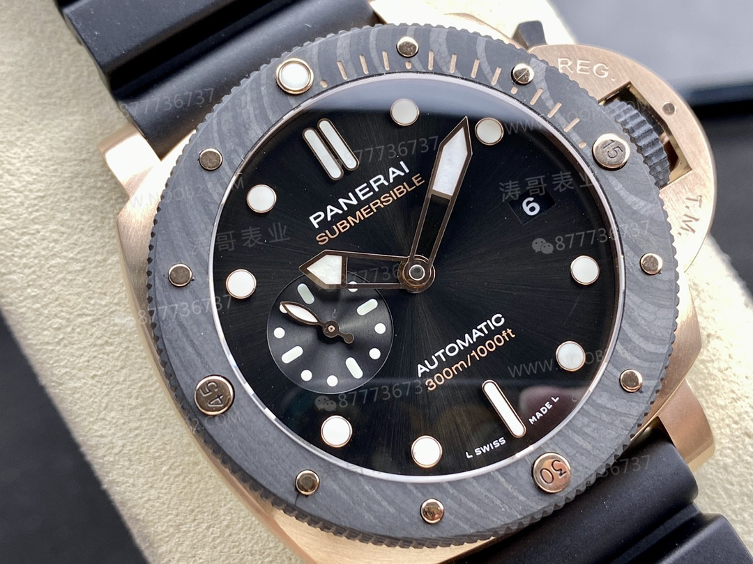 SBF (VS Factory) Panerai 1070 roze altın ve karbon fiber ilk bakışta sahte durur mu? — 3. fotoğraf