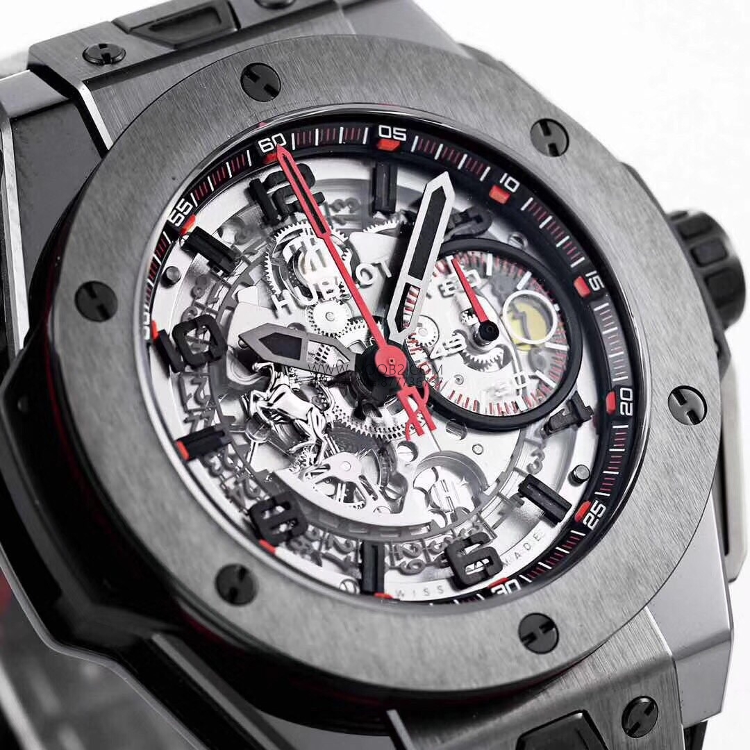 Sınırlı üretim: HBBV6 Factory Hublot Big Bang Ferrari Ceramic F11 serisi 401 replika saat nasıl? — 7. fotoğraf
