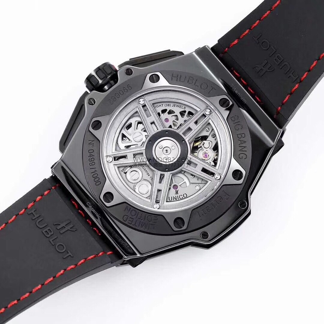 Sınırlı üretim: HBBV6 Factory Hublot Big Bang Ferrari Ceramic F11 serisi 401 replika saat nasıl? — 10. fotoğraf
