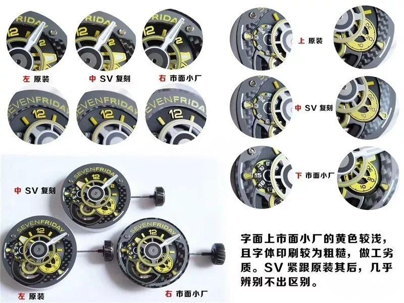 SV Factory Sevenfriday P3B/03 Sarı Kadran Replika Saat Gerçek-Replika Karşılaştırması İnceleme — 6. fotoğraf