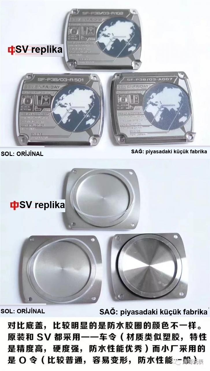 SV Factory Sevenfriday P3B/03 Sarı Kadran Replika Saat Gerçek-Replika Karşılaştırması İnceleme — 8. fotoğraf