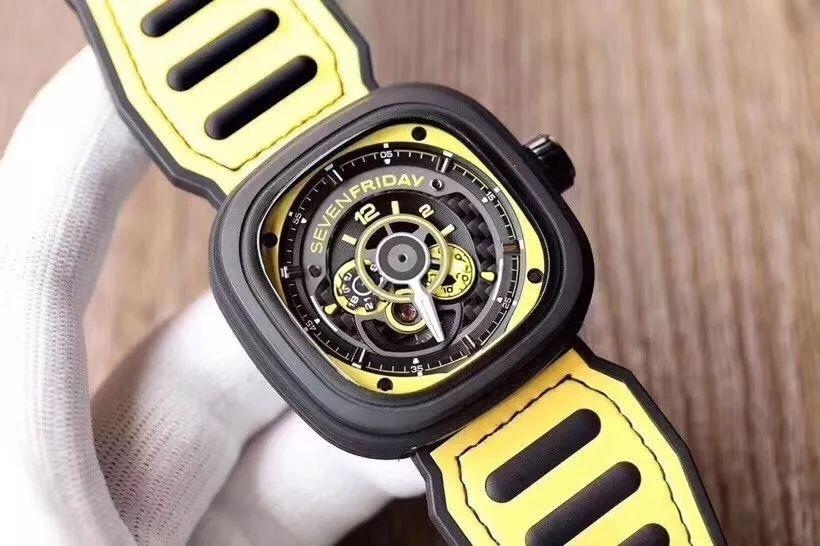 SV Factory Sevenfriday P3B/03 Sarı Kadran Replika Saat Gerçek-Replika Karşılaştırması İnceleme — 17. fotoğraf
