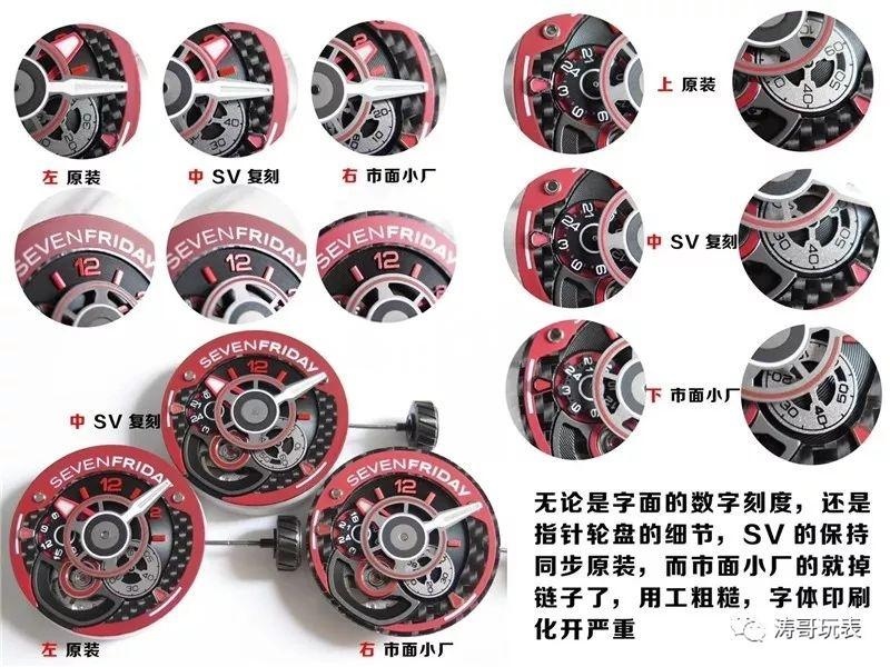 SV Factory SEVENFRIDAY (Seven Friday) P3B/06 Kırmızı Kadran Replika Versiyonun Orijinaliyle Karşılaştırmalı İncelemesi — 8. fotoğraf