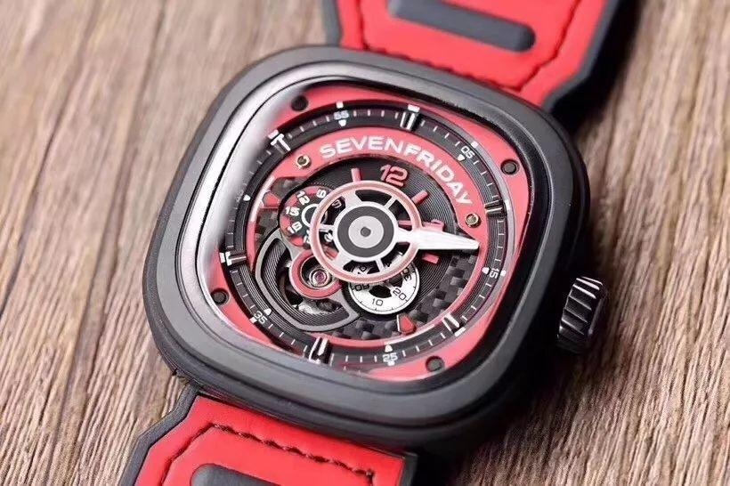 SV Factory SEVENFRIDAY (Seven Friday) P3B/06 Kırmızı Kadran Replika Versiyonun Orijinaliyle Karşılaştırmalı İncelemesi — 14. fotoğraf