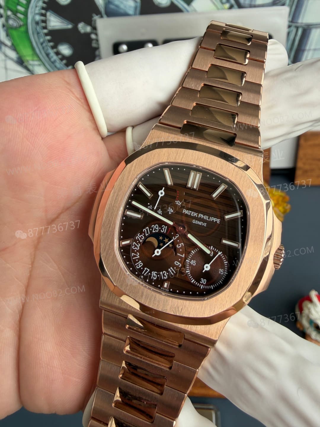 UMI Factory Patek Philippe Nautilus 5712 rose altın, 195 gram ağırlıklı versiyonun kalitesi nasıl? — 3. fotoğraf