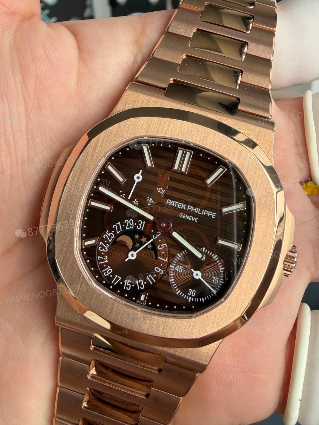 UMI Factory Patek Philippe Nautilus 5712 rose altın, 195 gram ağırlıklı versiyonun kalitesi nasıl? — 5. fotoğraf