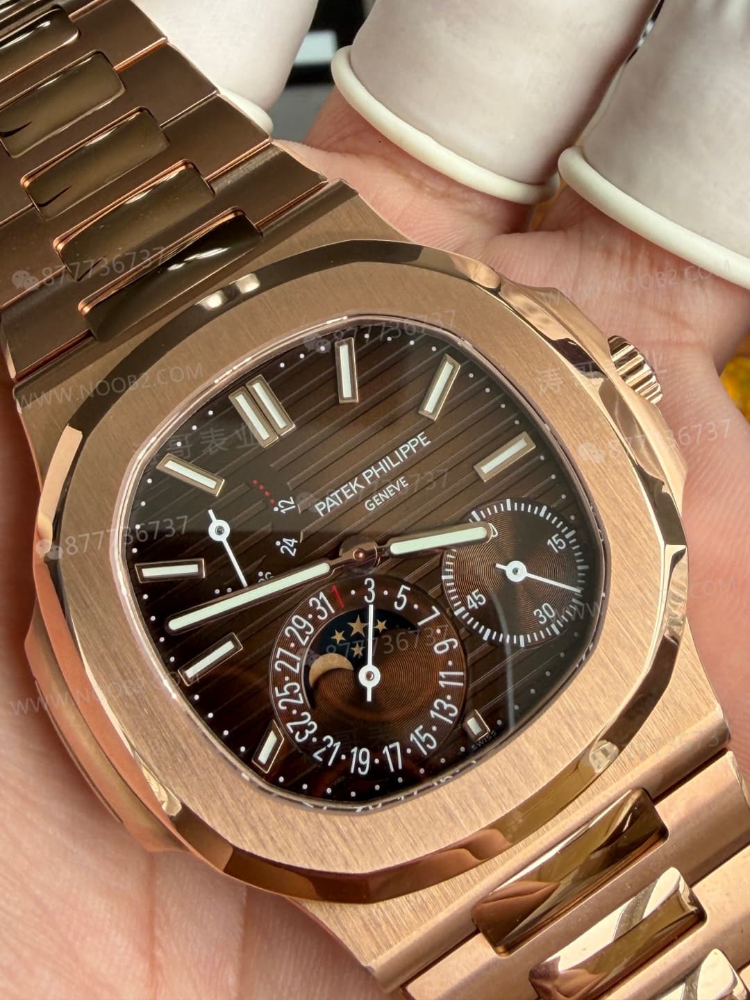 UMI Factory Patek Philippe Nautilus 5712 rose altın, 195 gram ağırlıklı versiyonun kalitesi nasıl? — 9. fotoğraf