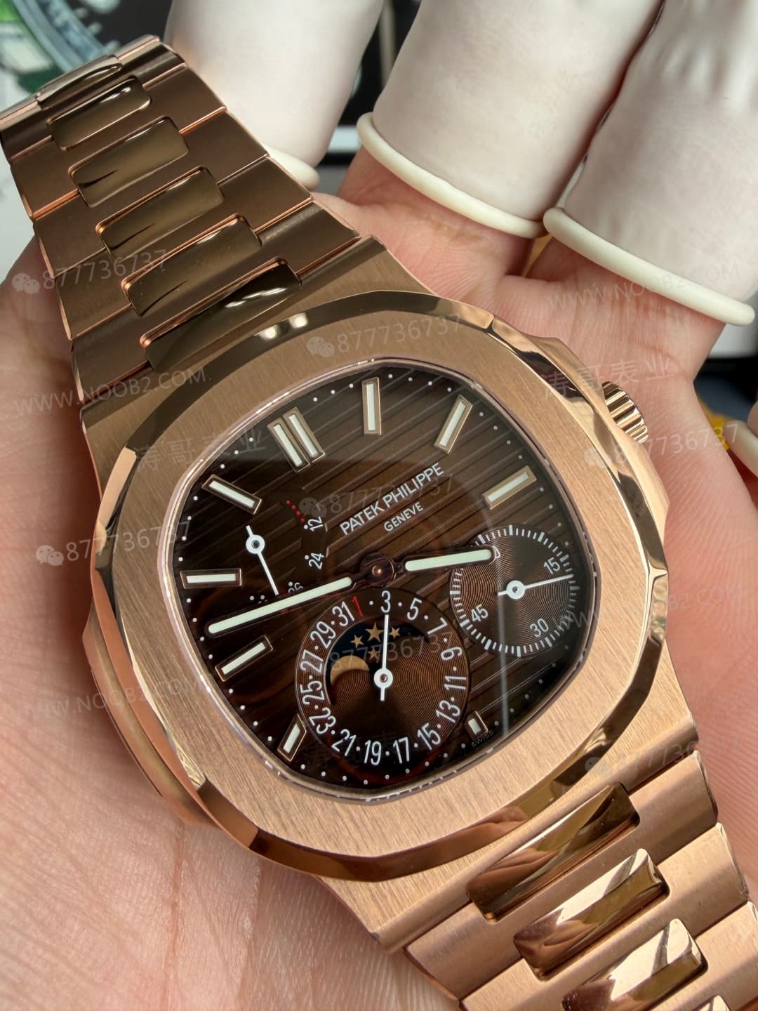 UMI Factory Patek Philippe Nautilus 5712 rose altın, 195 gram ağırlıklı versiyonun kalitesi nasıl? — 10. fotoğraf