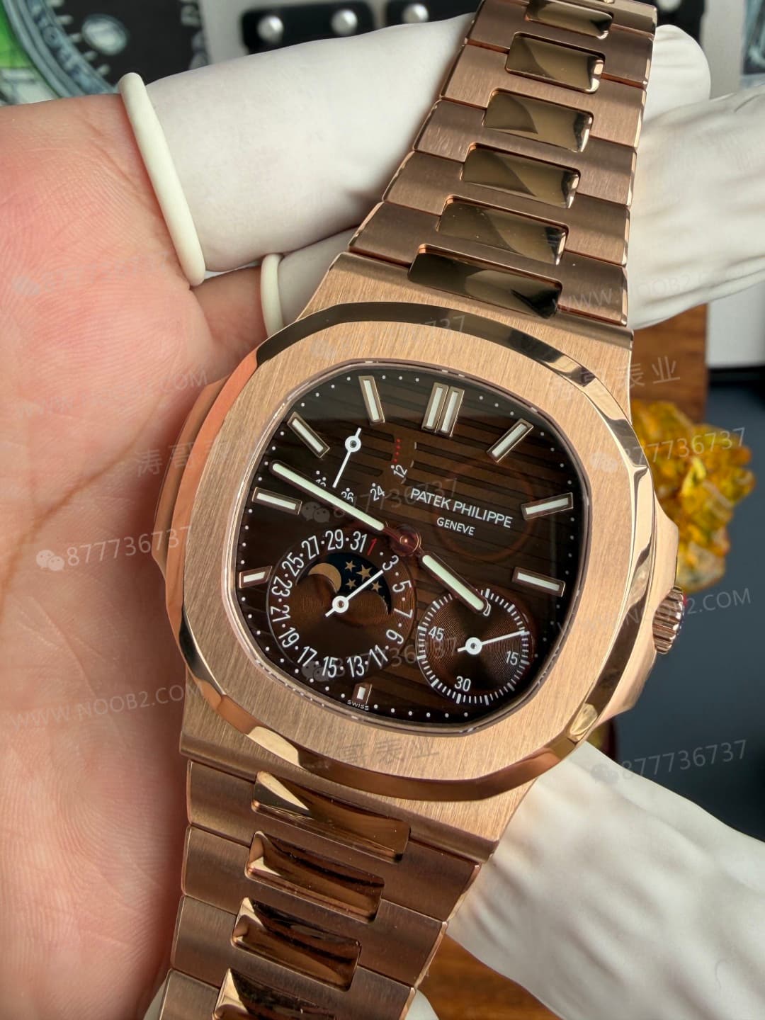 UMI Factory Patek Philippe Nautilus 5712 rose altın, 195 gram ağırlıklı versiyonun kalitesi nasıl? — 18. fotoğraf