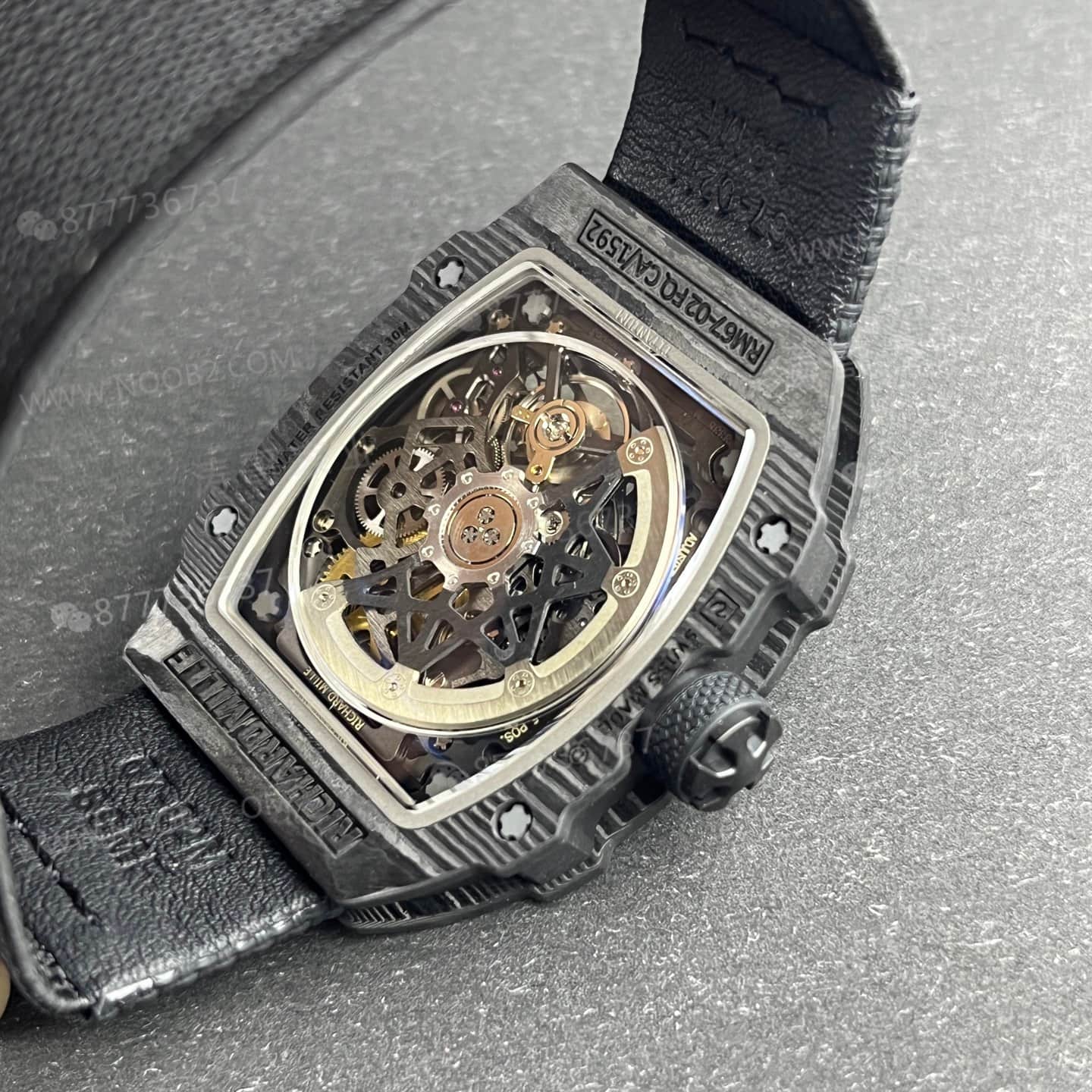 UMI Factory Richard Mille RM067-02 ultra ince karbon fiber otomatik mekanik saat — 9. fotoğraf