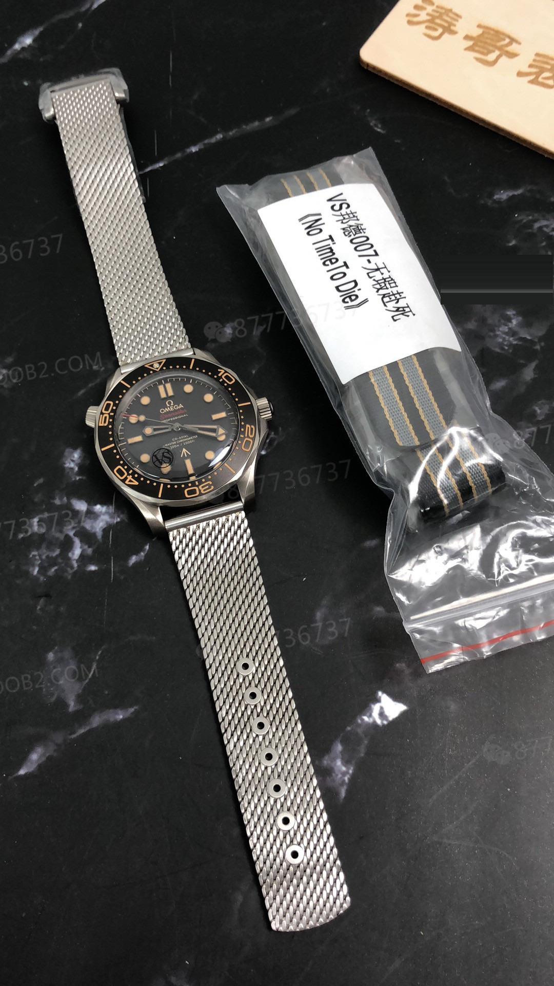 V3 gerçek titanyum kasa yükseltmeli sürüm: VS007 James Bond'un No Time To Die filminde taktığı Omega Seamaster 300M — 12. fotoğraf