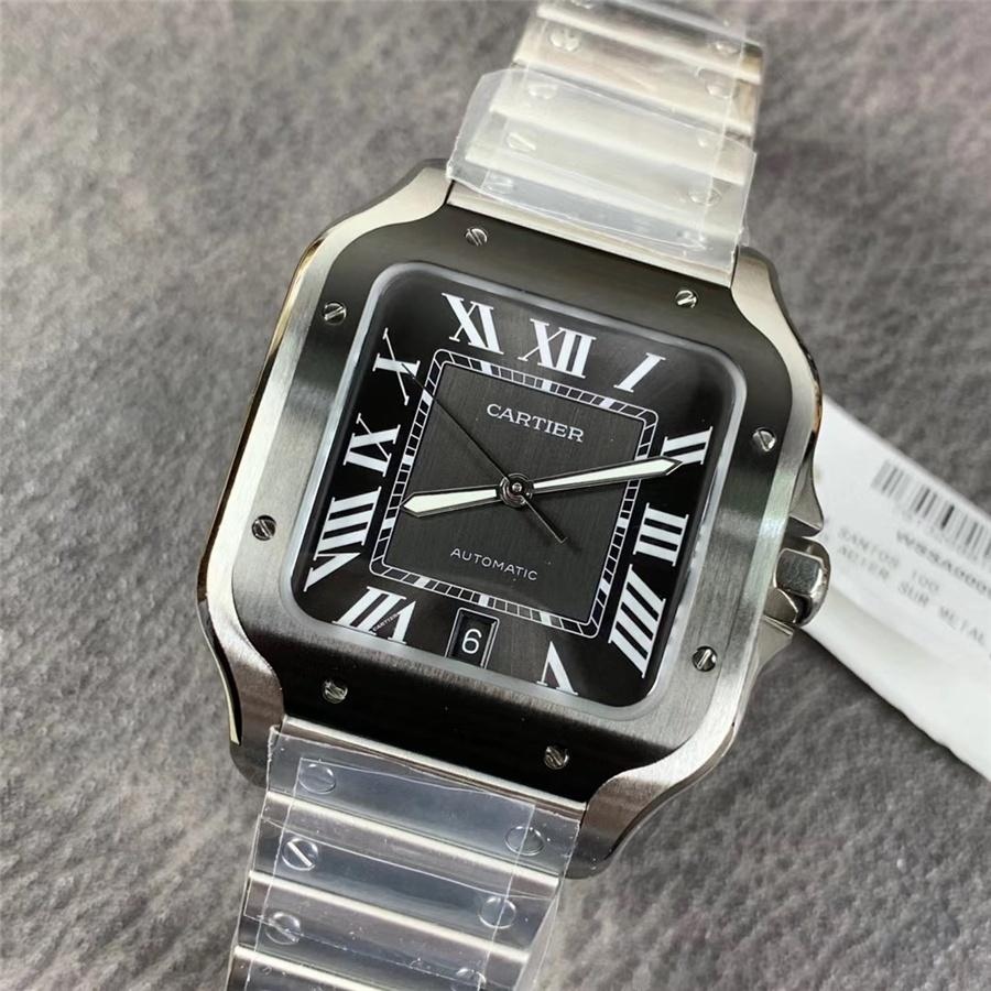 V6 Cartier Santos Karbon Kaplama Bezelli Kol Saati — 3. fotoğraf