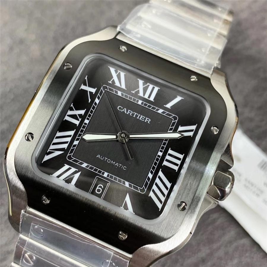 V6 Cartier Santos Karbon Kaplama Bezelli Kol Saati — 4. fotoğraf