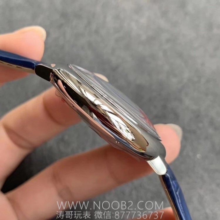 V6 Factory Cartier Ballon Bleu büyük boy 42 mm mavi kadran Seagull 2824 mekanizmalı replika mekanik saat incelemesi — 10. fotoğraf