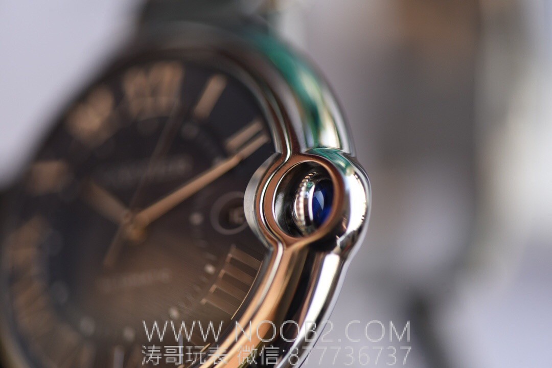 V6 Factory Cartier Ballon Bleu büyük boy 42 mm mavi kadran Seagull 2824 mekanizmalı replika mekanik saat incelemesi — 15. fotoğraf