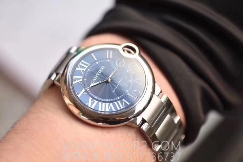 V6 Factory Cartier Ballon Bleu büyük boy 42 mm mavi kadran Seagull 2824 mekanizmalı replika mekanik saat incelemesi — 24. fotoğraf