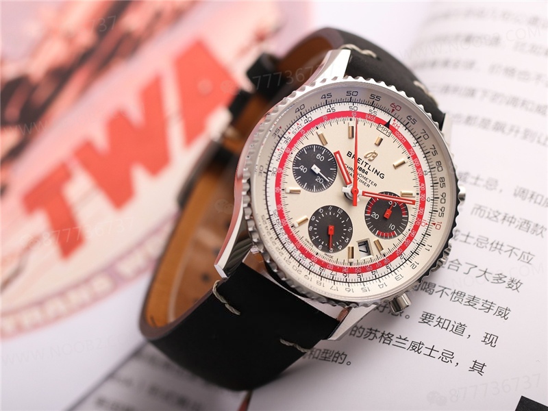V9 Factory Breitling Navitimer B01 Beyaz Kadran TWA — 12. fotoğraf