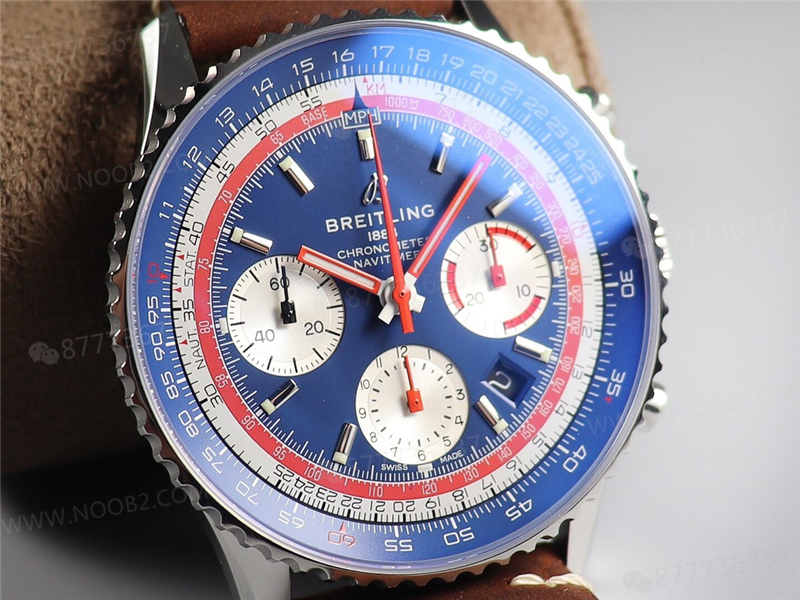 V9 Factory Breitling Navitimer B01 Mavi Kadran Pan Am — 3. fotoğraf