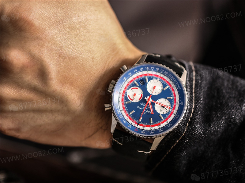 V9 Factory Breitling Navitimer B01 Mavi Kadran Pan Am — 10. fotoğraf