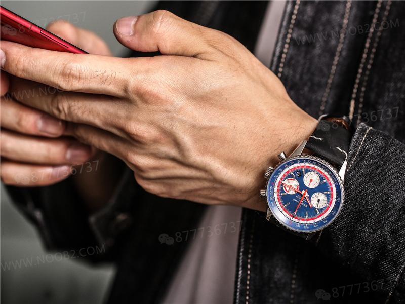 V9 Factory Breitling Navitimer B01 Mavi Kadran Pan Am — 14. fotoğraf