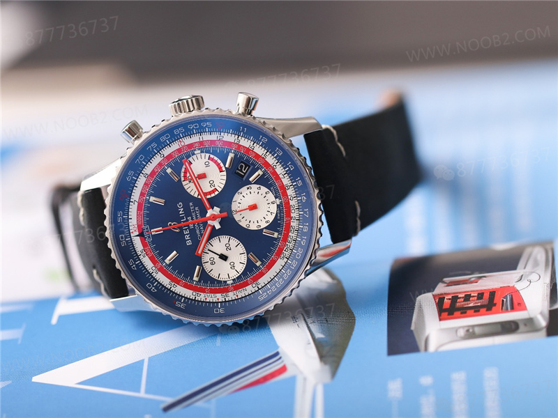 V9 Factory Breitling Navitimer B01 Mavi Kadran Pan Am — 16. fotoğraf