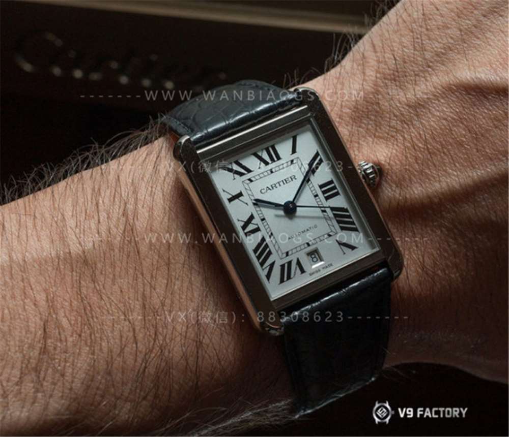 V9 Factory Cartier Tank Citizen.9015 mekanizmalı gerçek-replika karşılaştırmalı inceleme — 1. fotoğraf