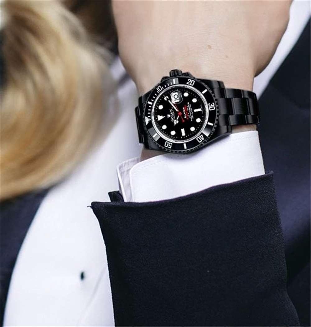 V9 Factory Rolex siyah-yeşil su hayaleti «BLAKEN resmi model» gece siyahı versiyonu orijinalle karşılaştırmalı inceleme — 2. fotoğraf