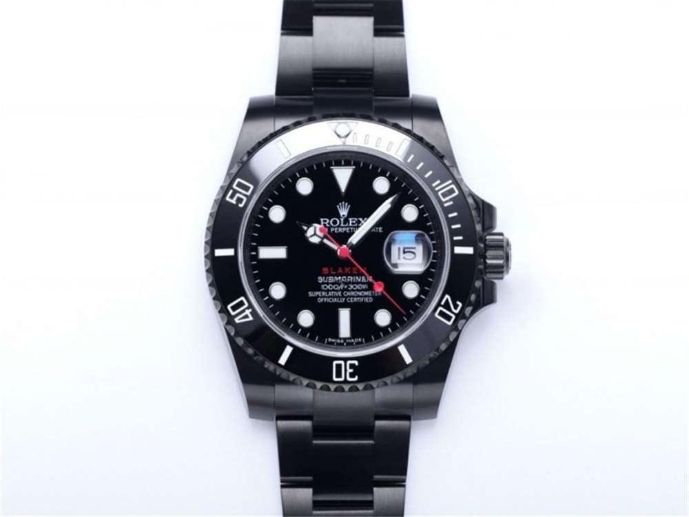 V9 Factory Rolex siyah-yeşil su hayaleti «BLAKEN resmi model» gece siyahı versiyonu orijinalle karşılaştırmalı inceleme — 13. fotoğraf