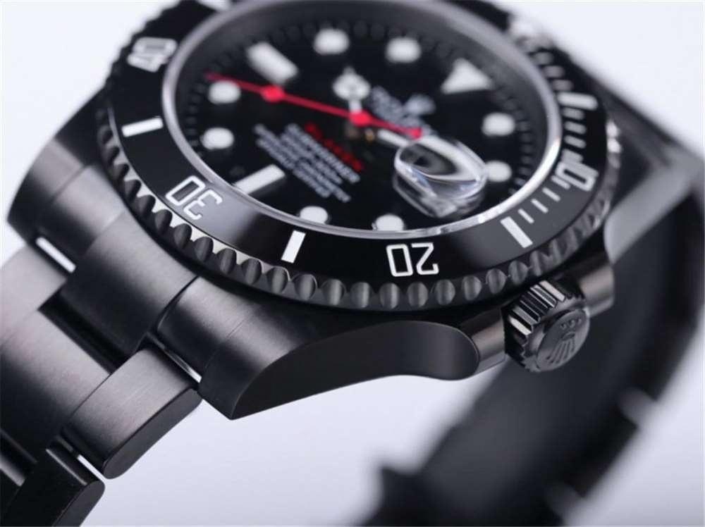 V9 Factory Rolex siyah-yeşil su hayaleti «BLAKEN resmi model» gece siyahı versiyonu orijinalle karşılaştırmalı inceleme — 16. fotoğraf