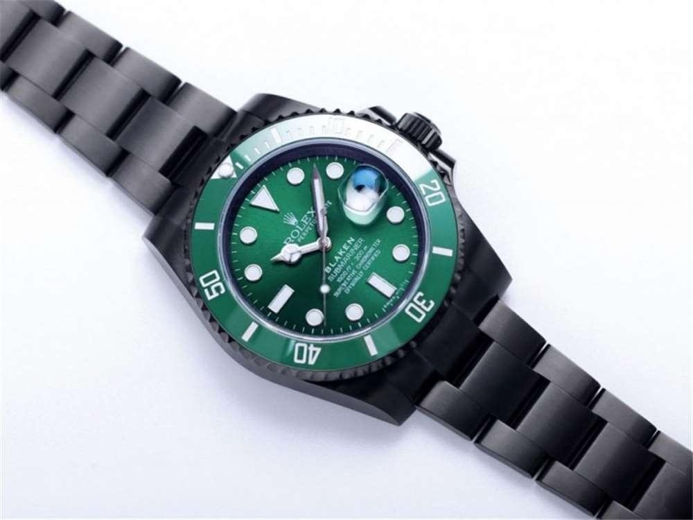 V9 Factory Rolex siyah-yeşil su hayaleti «BLAKEN resmi model» gece siyahı versiyonu orijinalle karşılaştırmalı inceleme — 20. fotoğraf