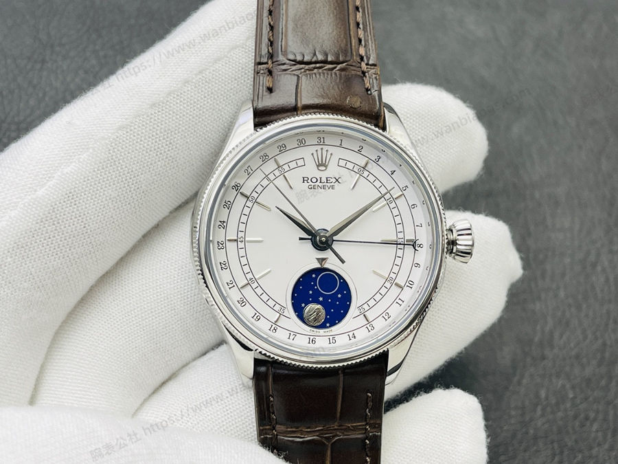 VR Factory Rolex Cellini serisi 50535 çok fonksiyonlu gerçek ay evreli (gümüş) saat incelemesi — 2. fotoğraf