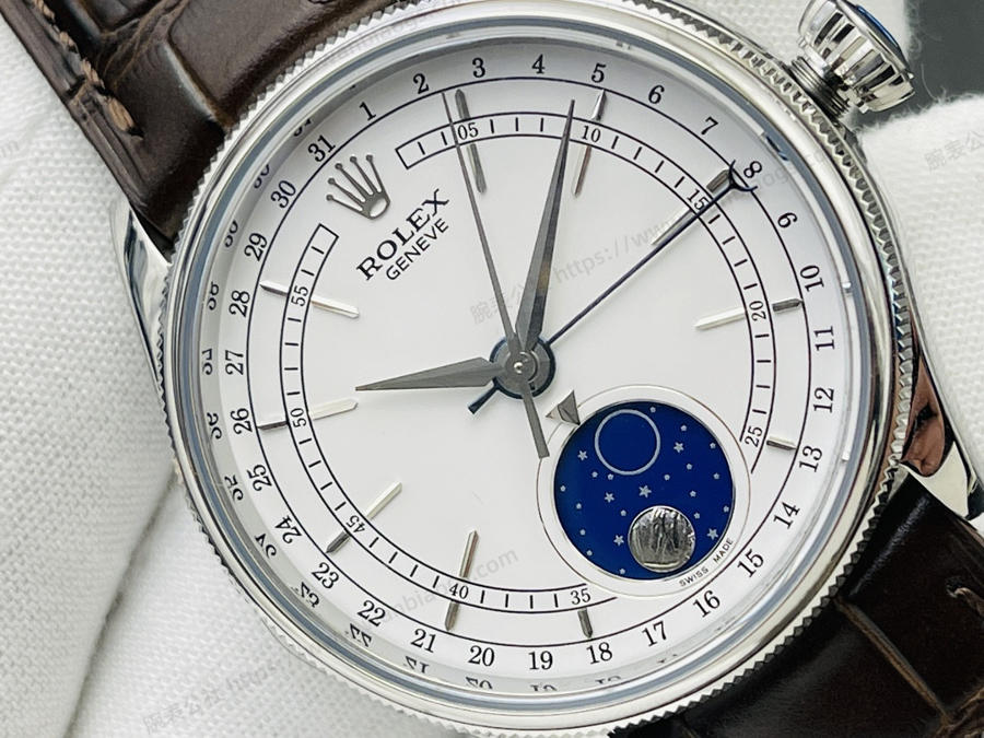VR Factory Rolex Cellini serisi 50535 çok fonksiyonlu gerçek ay evreli (gümüş) saat incelemesi — 4. fotoğraf