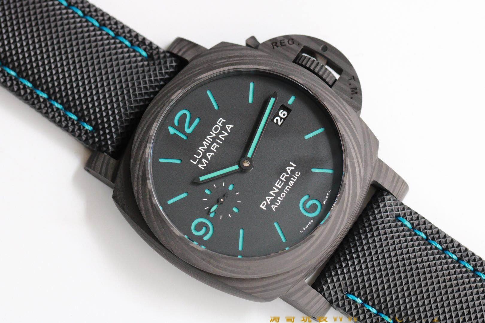 VS 2020 Yeni Ürün Luminor Panerai pam01661 Karbon Fiber Saat 44 mm İncelemesi — 5. fotoğraf