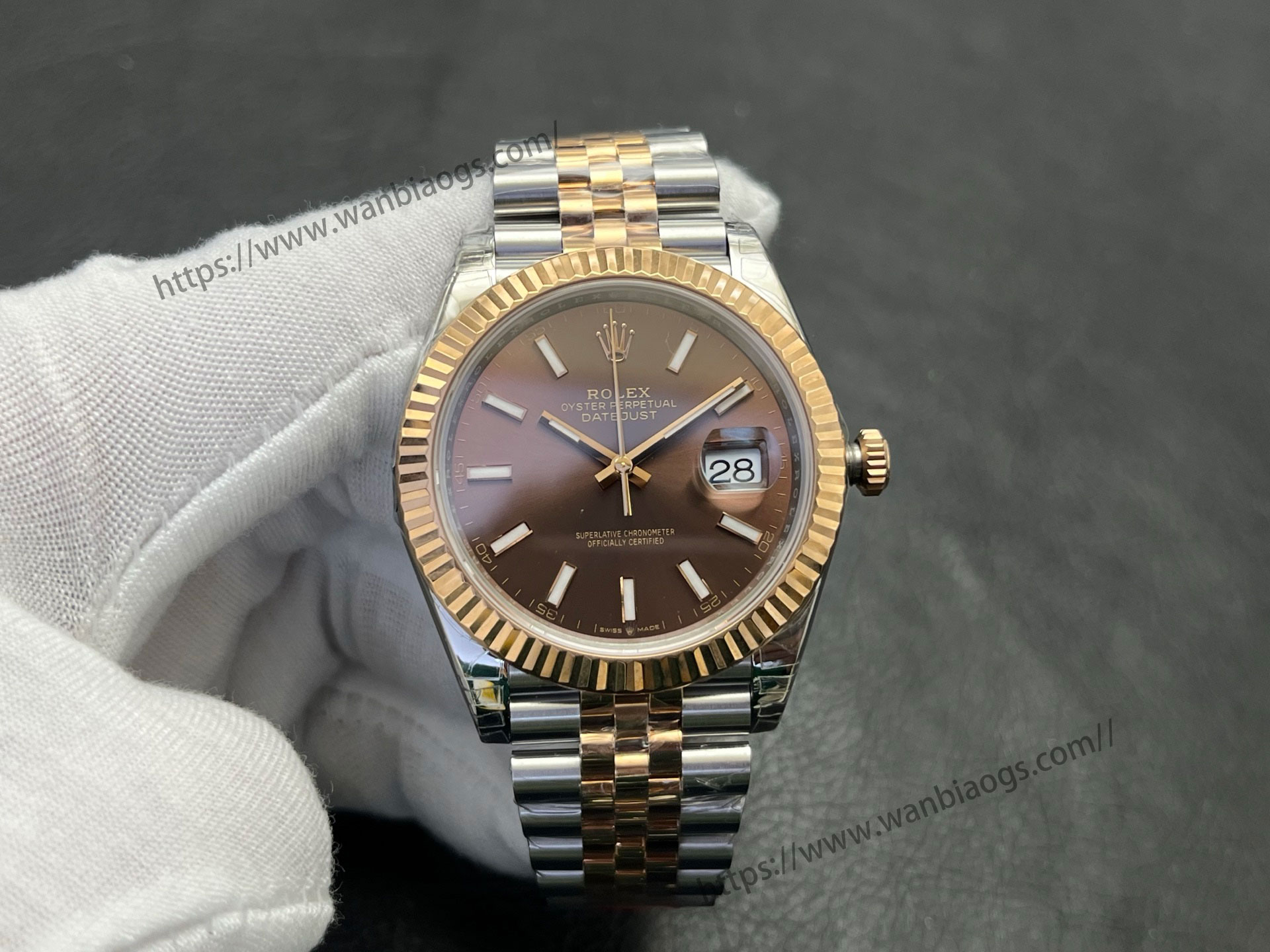 VS Factory 2025 usta işçiliğiyle: Rolex Datejust 41 MM serisi profesyonel seviye replika saat — 10. fotoğraf