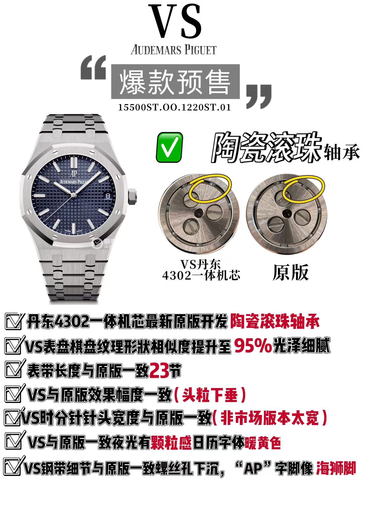 VS Factory 2026'nın iddialı modeli: Audemars Piguet AP15500 piyasanın en üst donanımlı versiyonuyla karşınızda — 3. fotoğraf