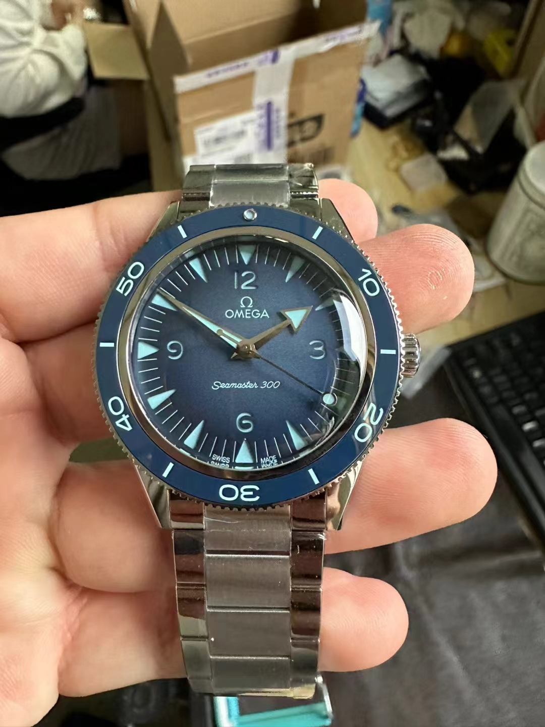 Replika Omega Seamaster 300 Summer Mavi